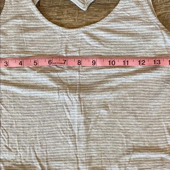 Gray and White Striped Women's Tank Top - Picture 9 of 11